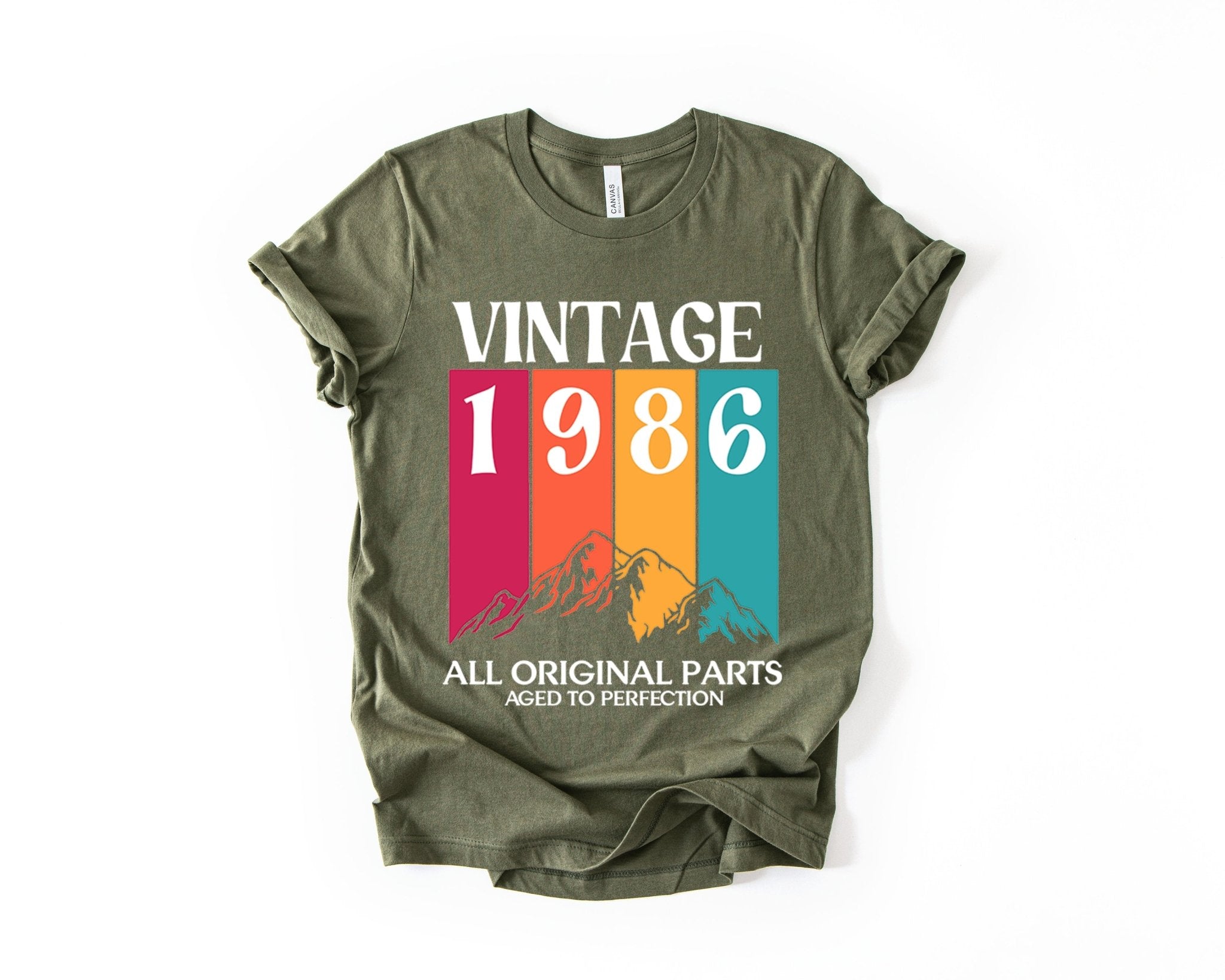 40th Birthday T-Shirt Vintage Mountain - Birthday Tees