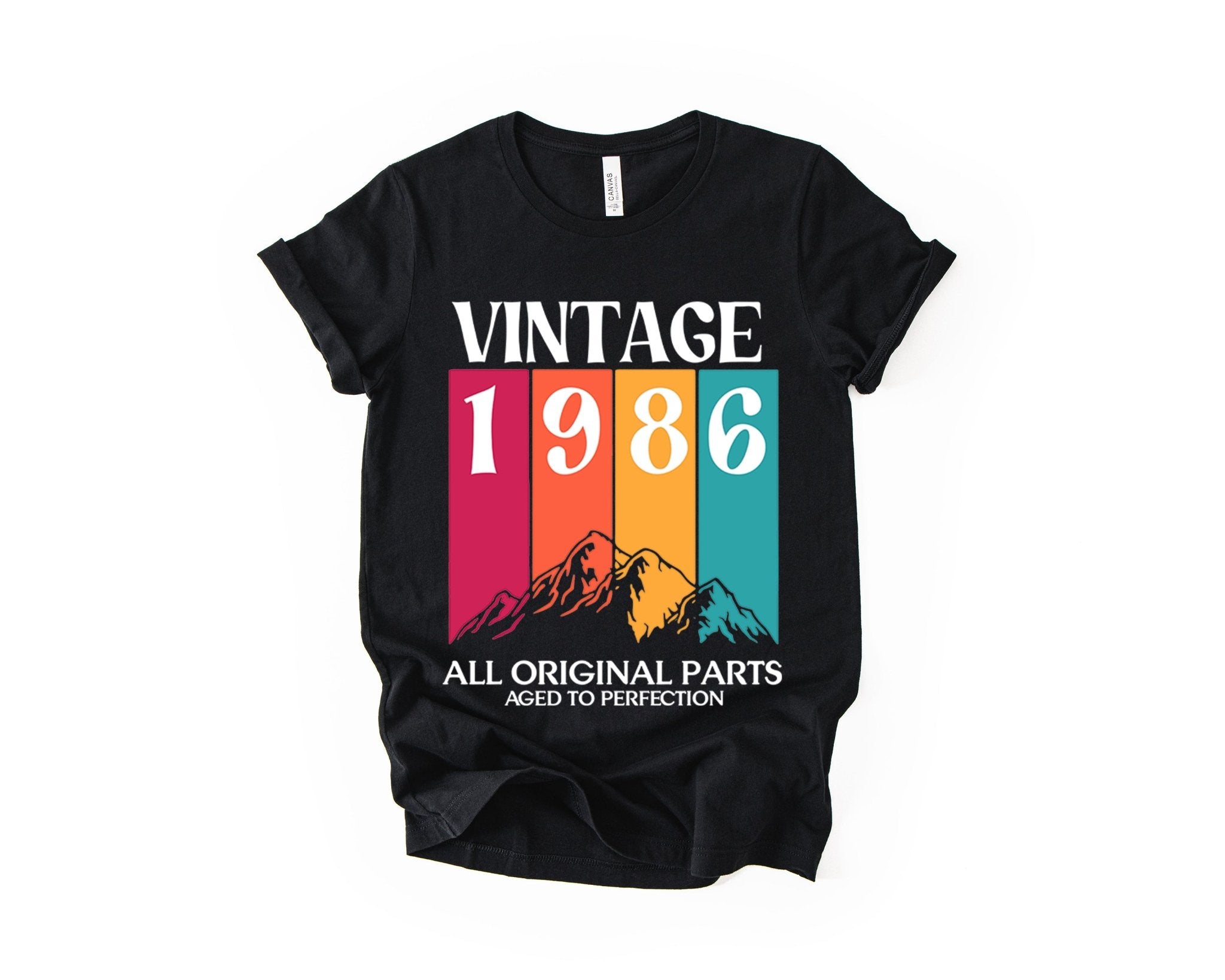 40th Birthday T-Shirt Vintage Mountain - Birthday Tees