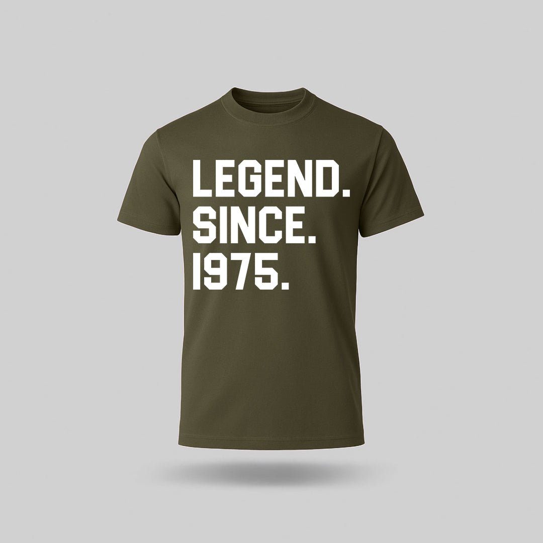 50th Birthday T-shirt - Legend Since - birthdaytees.co