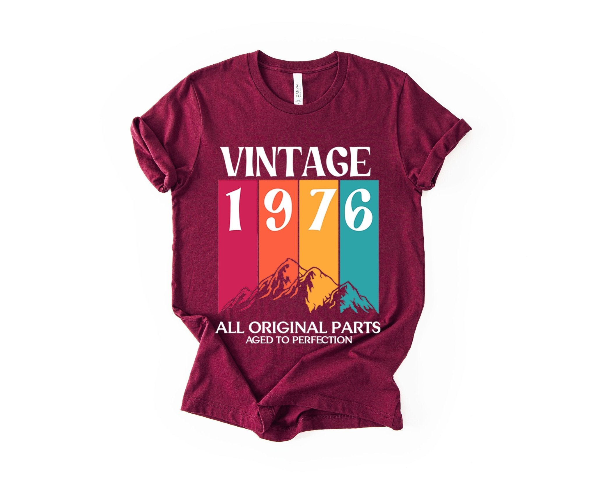 50th Birthday T-Shirt Vintage Mountain - Birthday Tees
