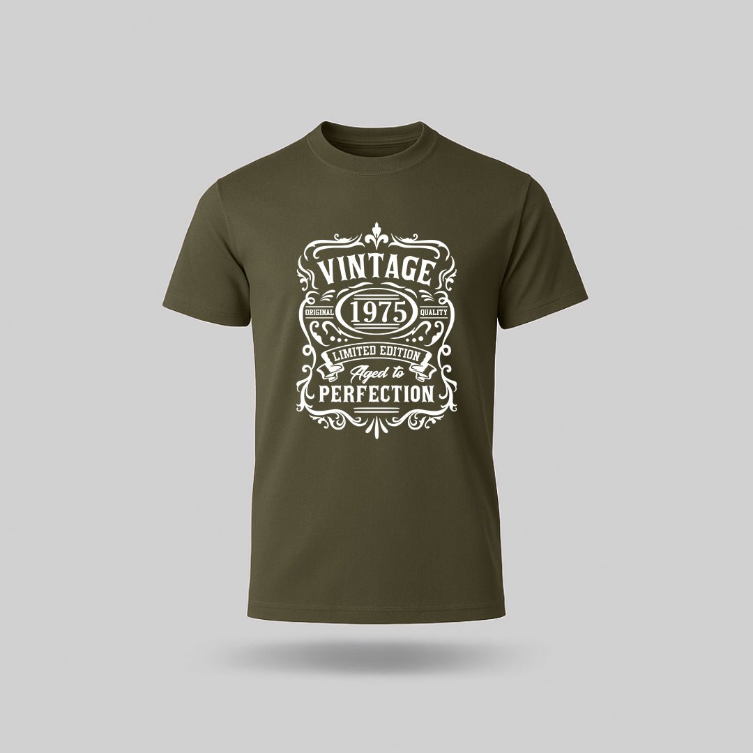 50th Birthday T-Shirt - Vintage Perfection - birthdaytees.co