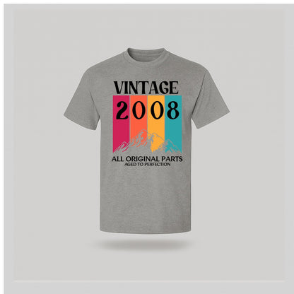 18th Birthday T-Shirt Vintage Mountain - Birthday Tees