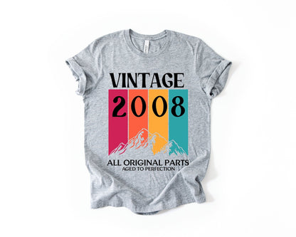 18th Birthday T-Shirt Vintage Mountain - Birthday Tees