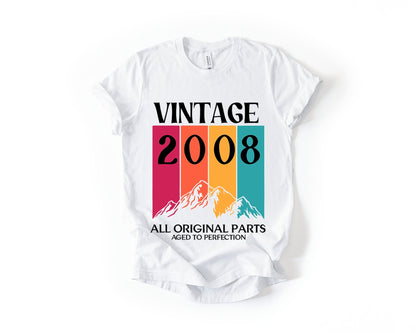 18th Birthday T-Shirt Vintage Mountain - Birthday Tees