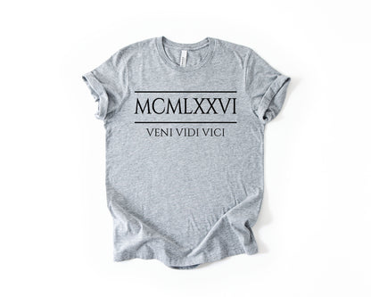 50th Birthday T-Shirt Roman Number