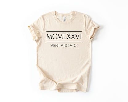 50th Birthday T-Shirt Roman Number