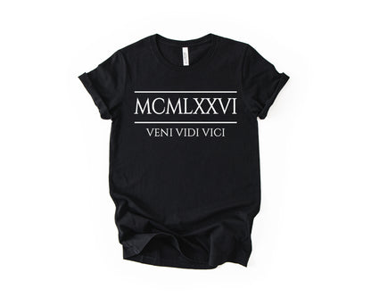 50th Birthday T-Shirt Roman Number