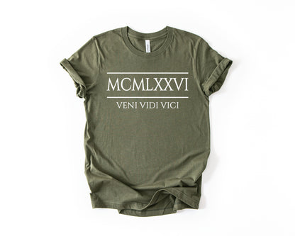 50th Birthday T-Shirt Roman Number