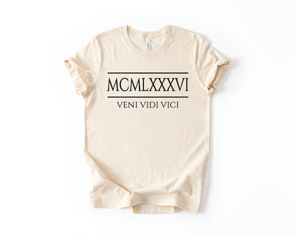 40th Birthday T-Shirt Roman Number