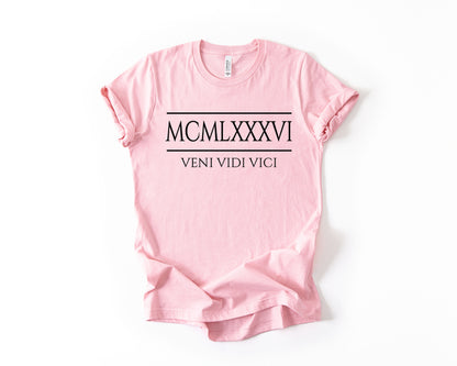 40th Birthday T-Shirt Roman Number