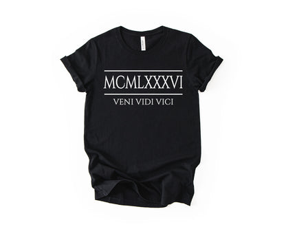 40th Birthday T-Shirt Roman Number