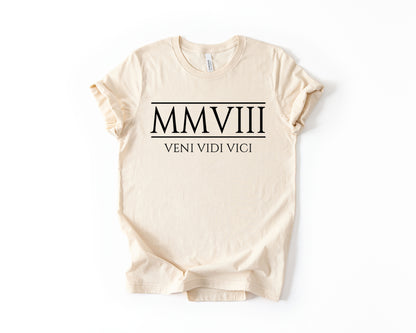 18th Birthday T-Shirt Roman Number