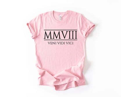 18th Birthday T-Shirt Roman Number
