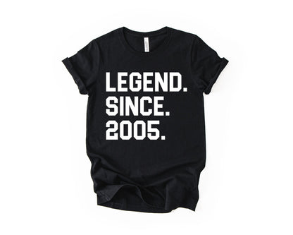 21st Birthday T-shirt - Legend Since - Birthday Tees