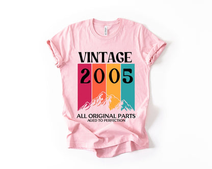 21st Birthday T-Shirt Vintage Mountain - Birthday Tees