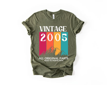 21st Birthday T-Shirt Vintage Mountain - Birthday Tees