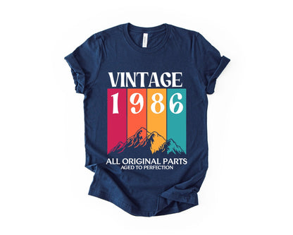 40th Birthday T-Shirt Vintage Mountain - Birthday Tees