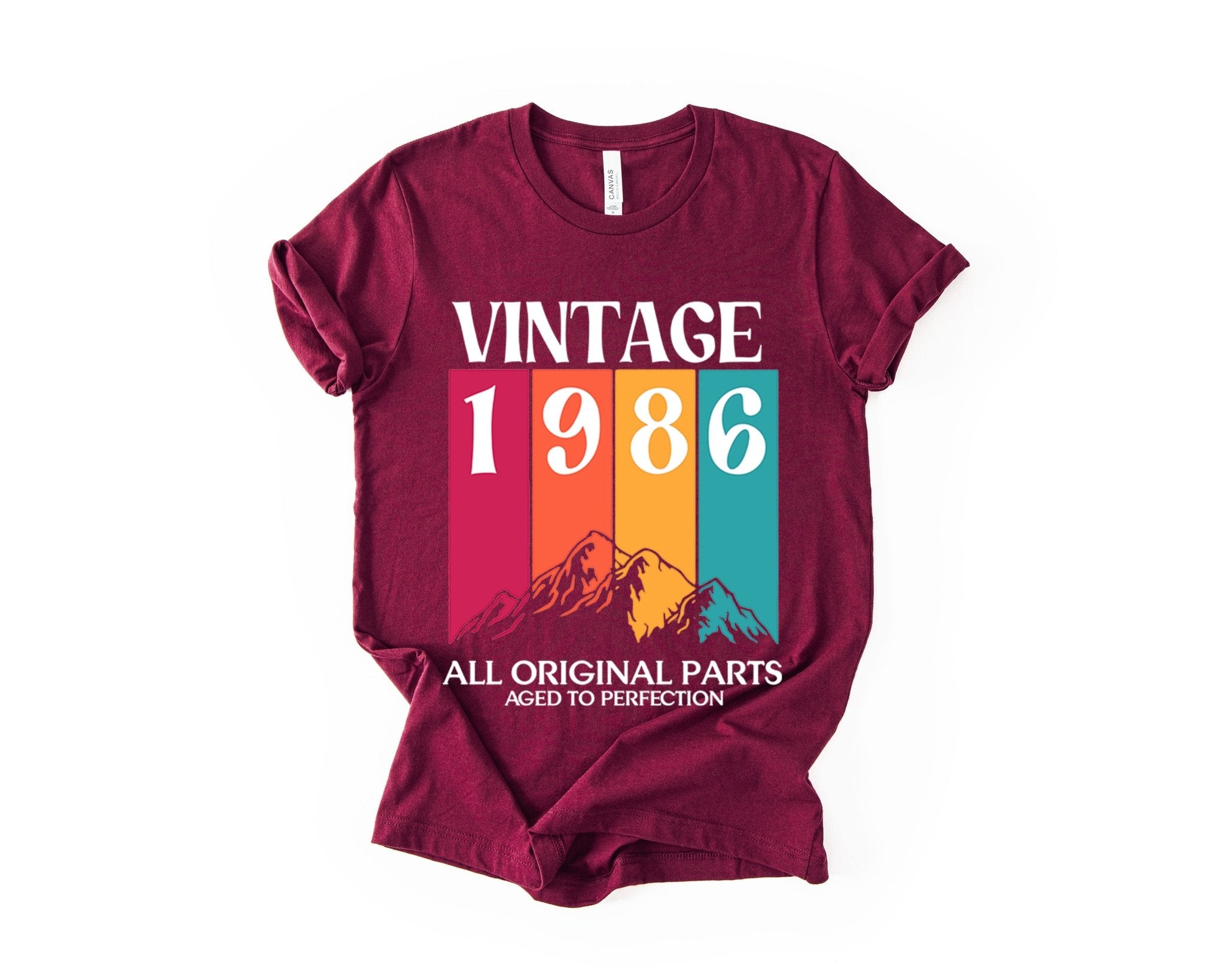 40th Birthday T-Shirt Vintage Mountain - Birthday Tees