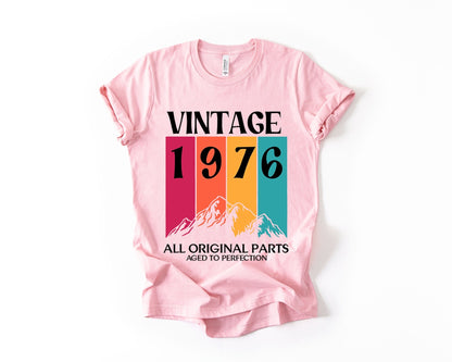 50th Birthday T-Shirt Vintage Mountain - Birthday Tees