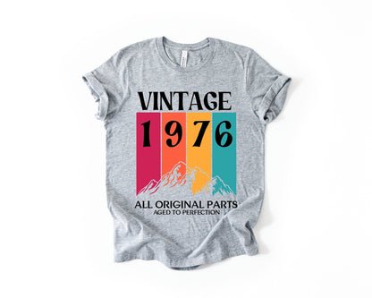 50th Birthday T-Shirt Vintage Mountain - Birthday Tees