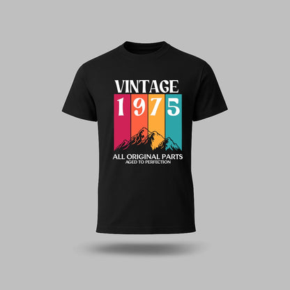 50th Birthday T-Shirt Vintage Mountain - birthdaytees.co