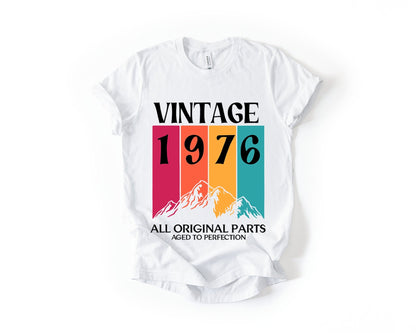 50th Birthday T-Shirt Vintage Mountain - Birthday Tees