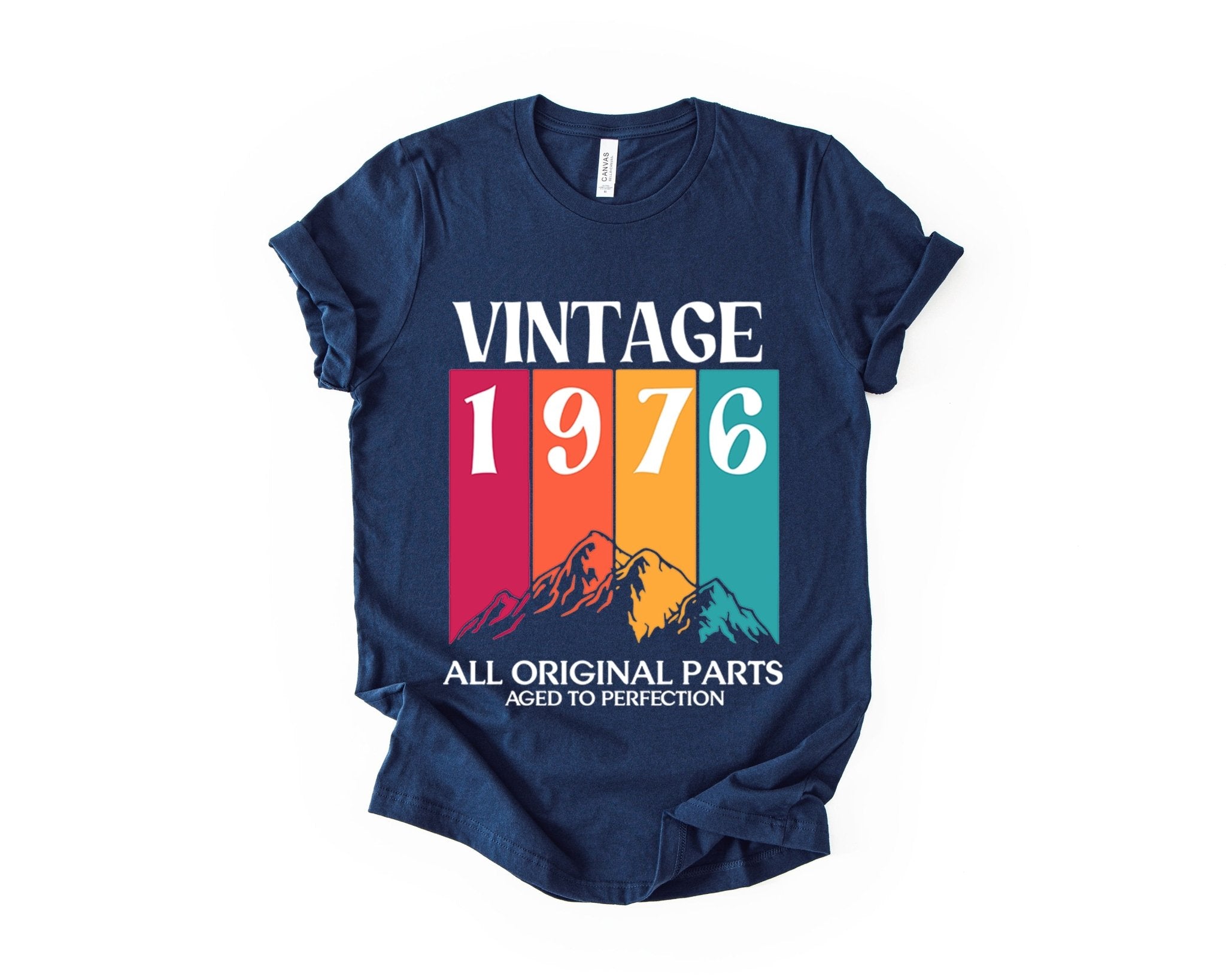 50th Birthday T-Shirt Vintage Mountain - Birthday Tees