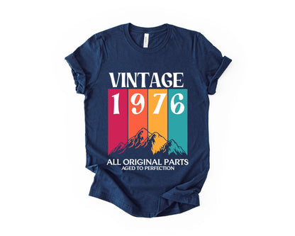 50th Birthday T-Shirt Vintage Mountain - Birthday Tees