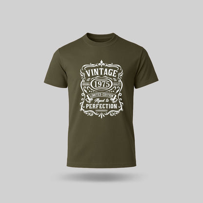 50th Birthday T-Shirt - Vintage Perfection - birthdaytees.co