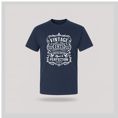 50th Birthday T-Shirt - Vintage Perfection - birthdaytees.co