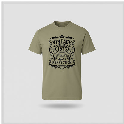 50th Birthday T-Shirt - Vintage Perfection - birthdaytees.co