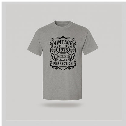50th Birthday T-Shirt - Vintage Perfection - birthdaytees.co