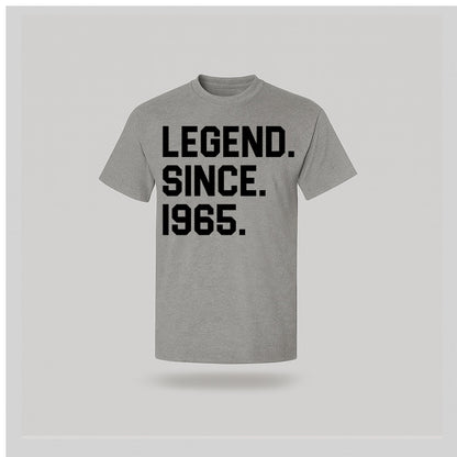 60th Birthday T-shirt - Legend Since - birthdaytees.co